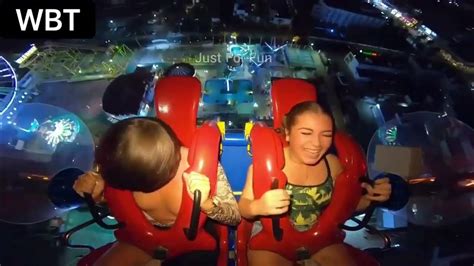 nipple slip on slingshot ride|Slingshot Ride Videos